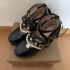 LIZLISA クロスストラップリボンパンプス - メルカリ