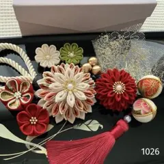 つまみ細工　髪飾り　成人式　七五三　卒業式　袴　結婚式　1026