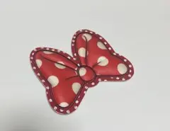ミニーリボン　ワッペン　ぷっくり　ハンドメイド　手作り　ディズニー　リメイク