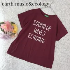 アースミュージック＆エコロジー　半袖Tシャツ　センターロゴ　プリント　カジュアルのサムネイル