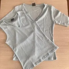 水色ノースリーブとカーディガンセット