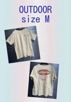 ✨ホワイトTシャツ✨OUT DOOR✨ポケットT✨メンズT✨レディースTのサムネイル