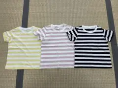 無印良品 半袖Tシャツ　110㎝ ボーダー柄　3枚セット