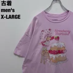 ストロベリー ショートケーキ Tシャツ ビッグサイズ ピンク XL 古着のサムネイル