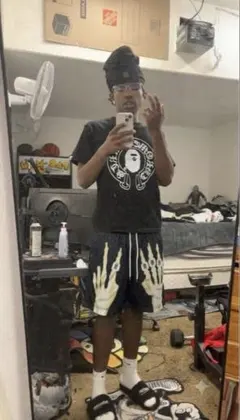 skeleton half pants swag archive vlone - メルカリ