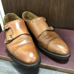 REGAL ２５cm リーガル　革　茶　ダブルモンクストラップ　レザー