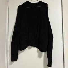 URBAN RESEARCH ブラックニットカーディガン フリーサイズ