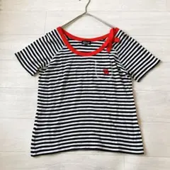ソニアリキエル ボーダーカットソー 半袖 リボン チェリー刺繍 40のサムネイル