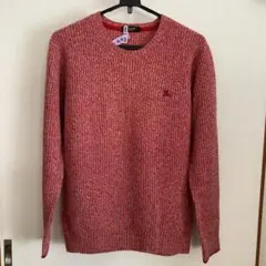 【BURBERRY BLACK LABEL】　リブ編み クルーネック セーター