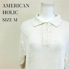 AMERICAN HOLIC メッシュポロシャツ M