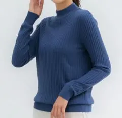 Honeys★あったかリブ編みハイネックニット