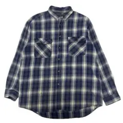 韓国 ROUGHNECK ラフネック ウォッシングチェックシャツブルー シャツ 