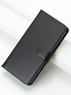 黒い人工皮革手帳型iPhoneケース17promax