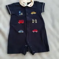 baby motherways ロンパース カバーオール 乗り物刺繍のサムネイル
