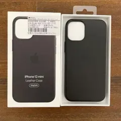 Apple - iPhone 12 mini 純正レザーケース ブラック 新品未使用 iPhone 12 mini Apple アップル 純正 レザーケース・ブラック