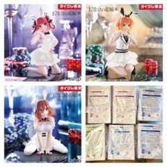 五等分の花嫁Desktop Cute フィギュア 二乃 三玖 四葉 バニー 限定