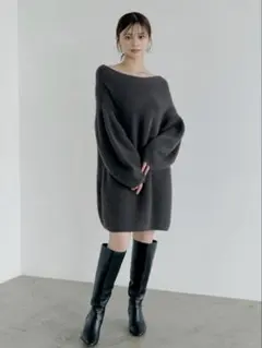 スナイデル　ラクーンミニニットワンピース　可愛い　ニット