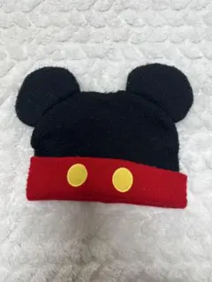 ミッキーマウス 耳付きニット帽 50cm