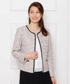 美品 シューラルー ネオリッチツイードジャケット ピンク Mサイズ