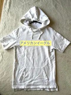 レディース　アメリカンイーグル　パーカー半袖トレーナーフード付き