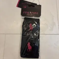 ラルフローレン　ピンクポニーコレクション　日本未発売　ピンク×黒　リストバンド