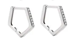 ピアス メンズ 五角形 シルバー 925 刻印有 BTS 韓国 お洒落 リング