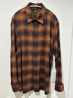 UNIQLO XL オレンジ系 オンブレシャツ