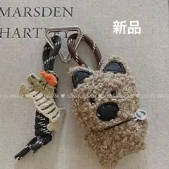 新品　くま&犬　ファブリック　ハンドメイドキーホルダーミナペルホネン好きさん
