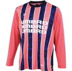【新品】UMBRO アンブロ 長袖プラクティスシャツ ピンク×ブルーのサムネイル
