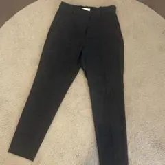 H&M ダークグレー チェック柄 シガレットパンツ スラックス 40