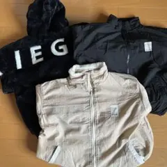 ジャケットセット 黒 ベージュ