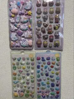 ラスト!!まとめ売り　おしりシール　ラブブ風　3D 立体シール ぷっくり