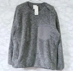 新品 未使用 タグ付き 完売品 ユニクロ ファーリーフリースプルオーバー グレー