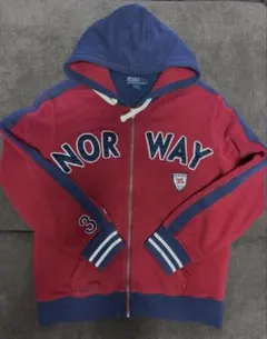 POLO RALPH LAUREN NORWAY刺繍ジップパーカー　XL