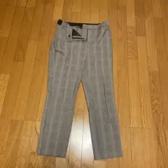 ZARA チェック柄パンツ　サイズXL