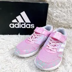 美品✨アディダス スニーカー 運動靴 通学履き 軽量 女の子 23㎝