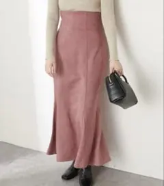 美品　ハイウエストマーメイドスカート　ピンクのサムネイル