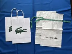LACOSTE ショッパー　紙袋2枚、ギフト袋2枚　計4枚セット