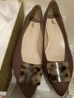 新品未使用品　婦人パンプス靴　フェイクスェード（39サイズ） ボルドー3㌢ヒール