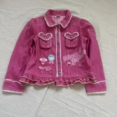 mezzo piano ピンクジャケット　ストロベリー　130 レア希少フリル