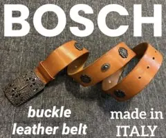 BOSCH ボッシュ　バックル付き　レザーベルト　装飾　イタリア製