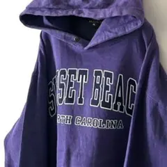 サンセットビーチ ノースカロライナ パーカー XL パープル 古着