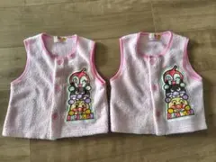 双子 アンパンマン 90センチ ベビーベスト スリーパー 2枚セット