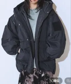 JEANASIS ソデ2WAYモンスターパーカーコート　黒 中綿入りで冬の防寒も◎】ソデ2WAYモンスターパーカーコート | [公式