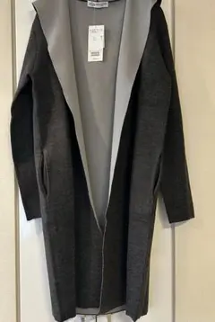 B:MING by BEAMS フーディー ニットカーディガン チャコールグレー