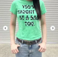 NoKnow MERSHIER ロゴTシャツ ライトグリーン