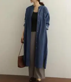 ア*サ様 アーバンリサーチドアーズ デニム シャツ ワンピース インディゴブルー