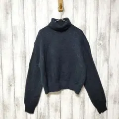 UNIQLO ユニクロ (L)　モヘヤ混 メランジ タートルネックセーター