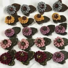 ハンドメイド 素材 パーツ お花 フラワー ヘアピン ヘアゴム ブローチ 飾り
