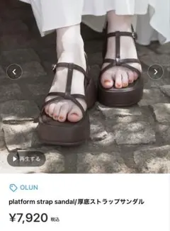 OLUN platform strap sandal/厚底ストラップサンダル S - メルカリ